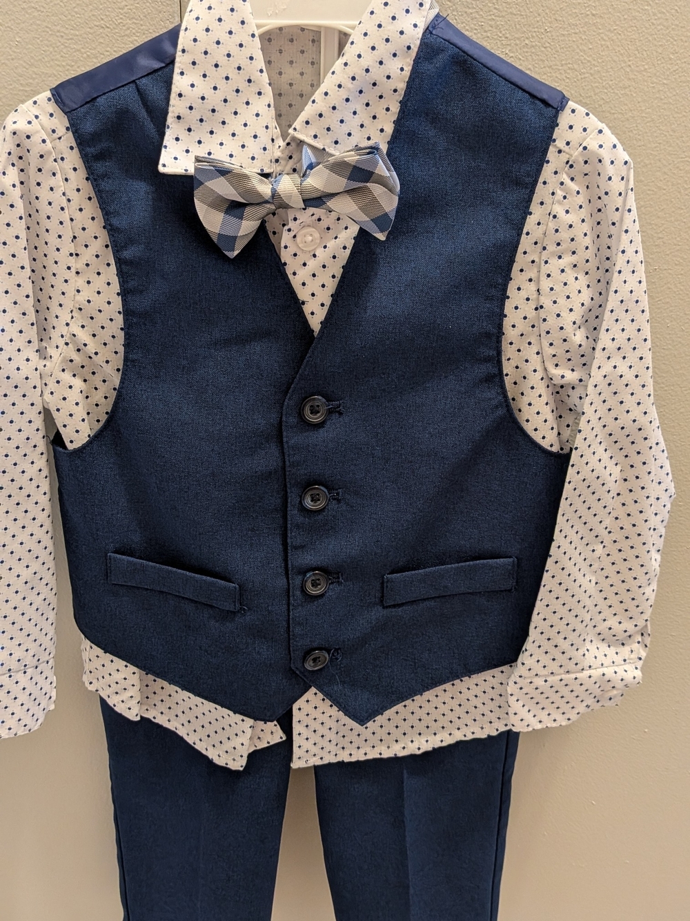 Boys 3T Van Heusen 4 Piece Navy and White Boys Spring Summer Dress Set